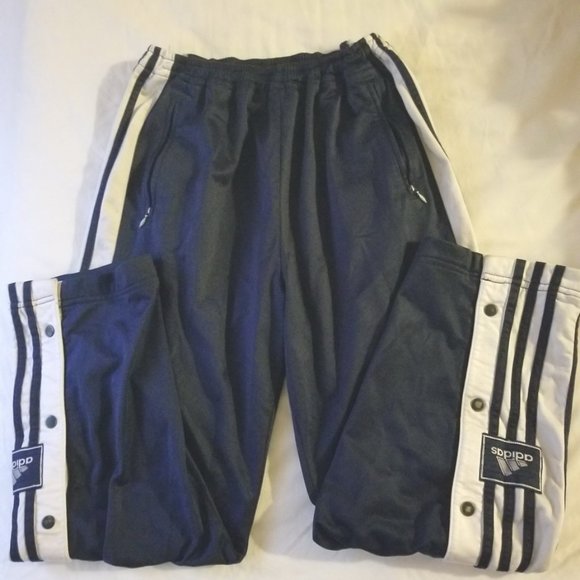 Retro Adidas Snap/ tear-away sides Sweat pants - Picture 3 of 5